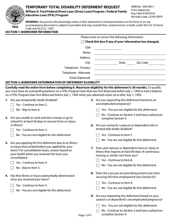 PSLF Employment Certification Form Pdf