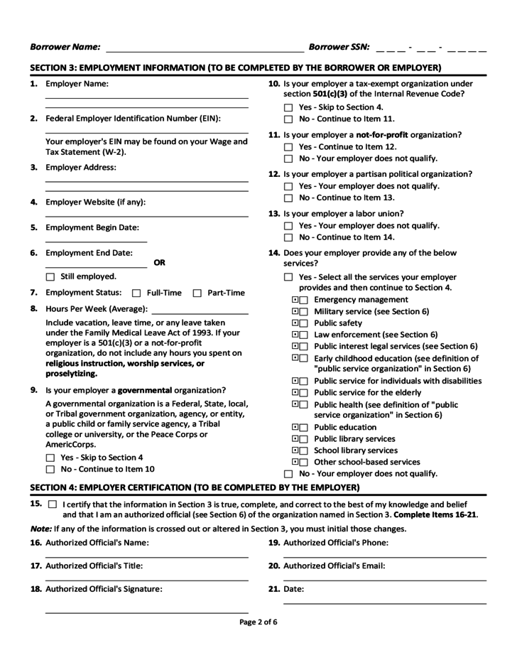 PSLF Form Fax Number