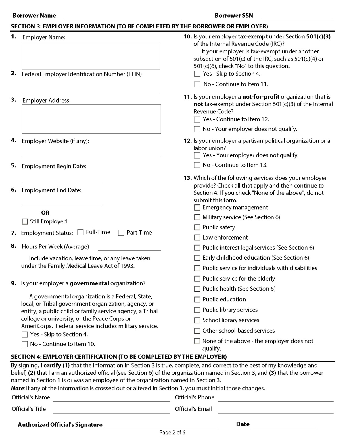 PSLF Submit Form